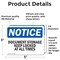 Signmission Document Storage Keep Locked At All Times, 5 in W x Rectangle, Vinyl Decal OS-2PACK-NS-D-35-L-11425 - alternate 5